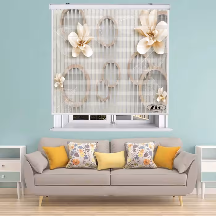 پرده زبرا زیو کد 3D1485 سایز 150X150 سانتی متر.