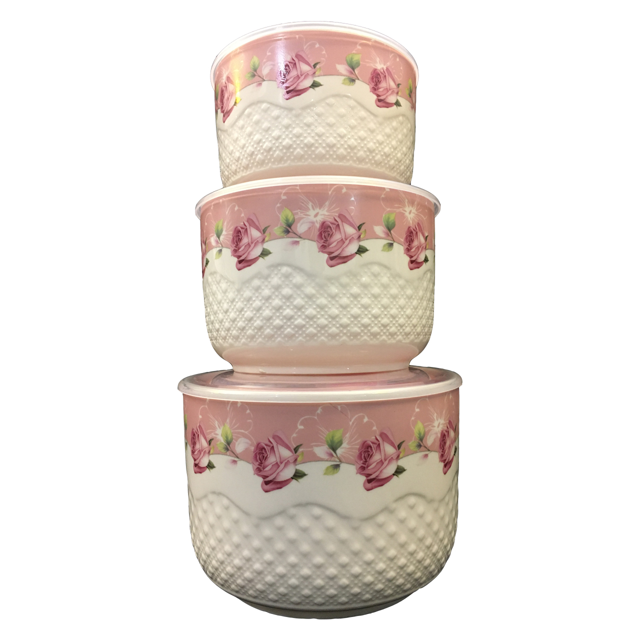 ظرف نگهدارنده طرح گل کد ZR302 مجموعه 3 عددی