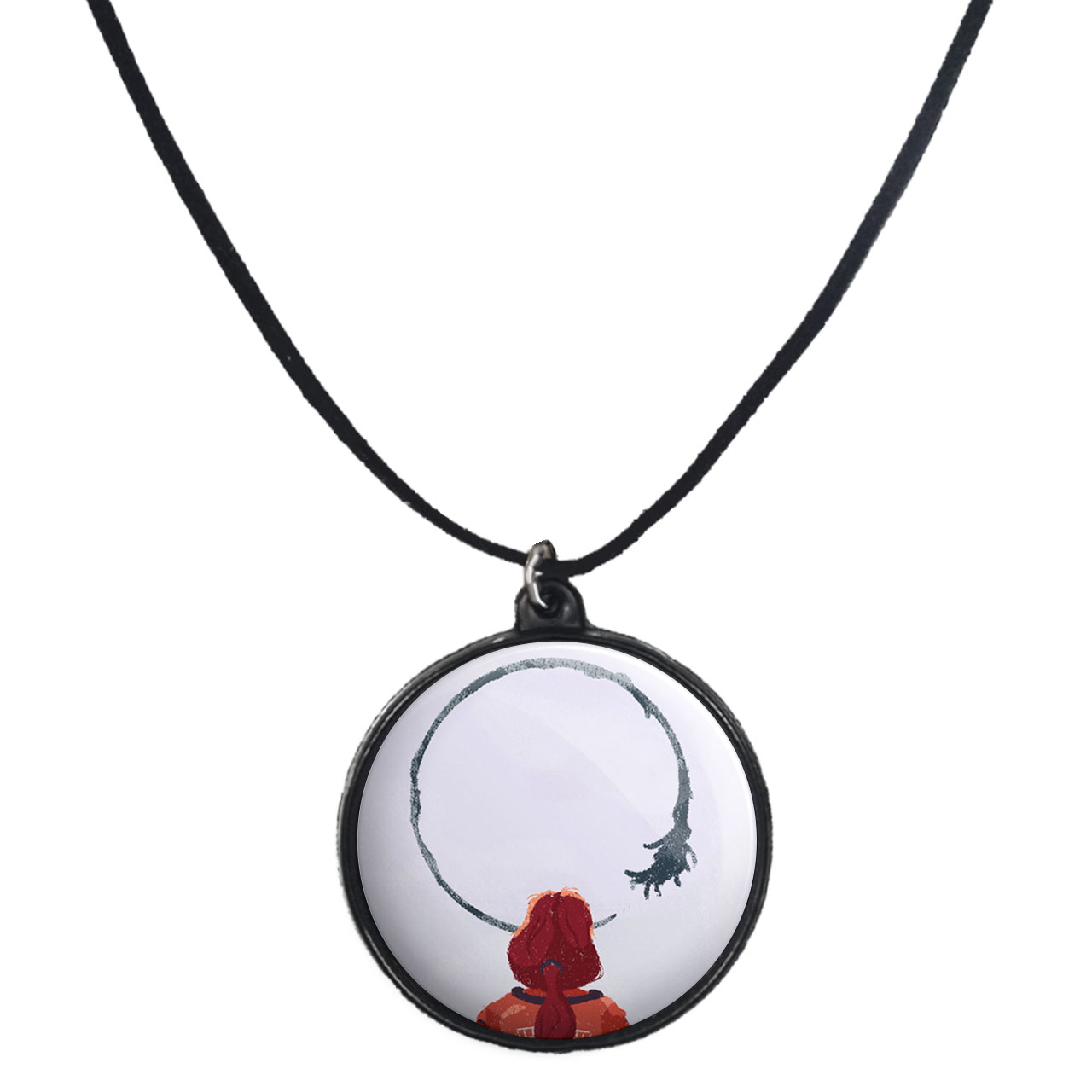 گردنبند پرمانه طرح Arrival کد pmb.22747 مدل دو طرفه