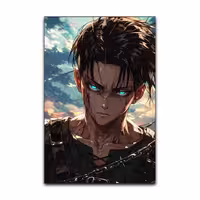 تابلو شاسی گوفی مدل انیمه اتک آن تایتان لیوای اکرمن طرح Levi Attack on Titan Anime AOT کد EYE85 | دنیای قاب