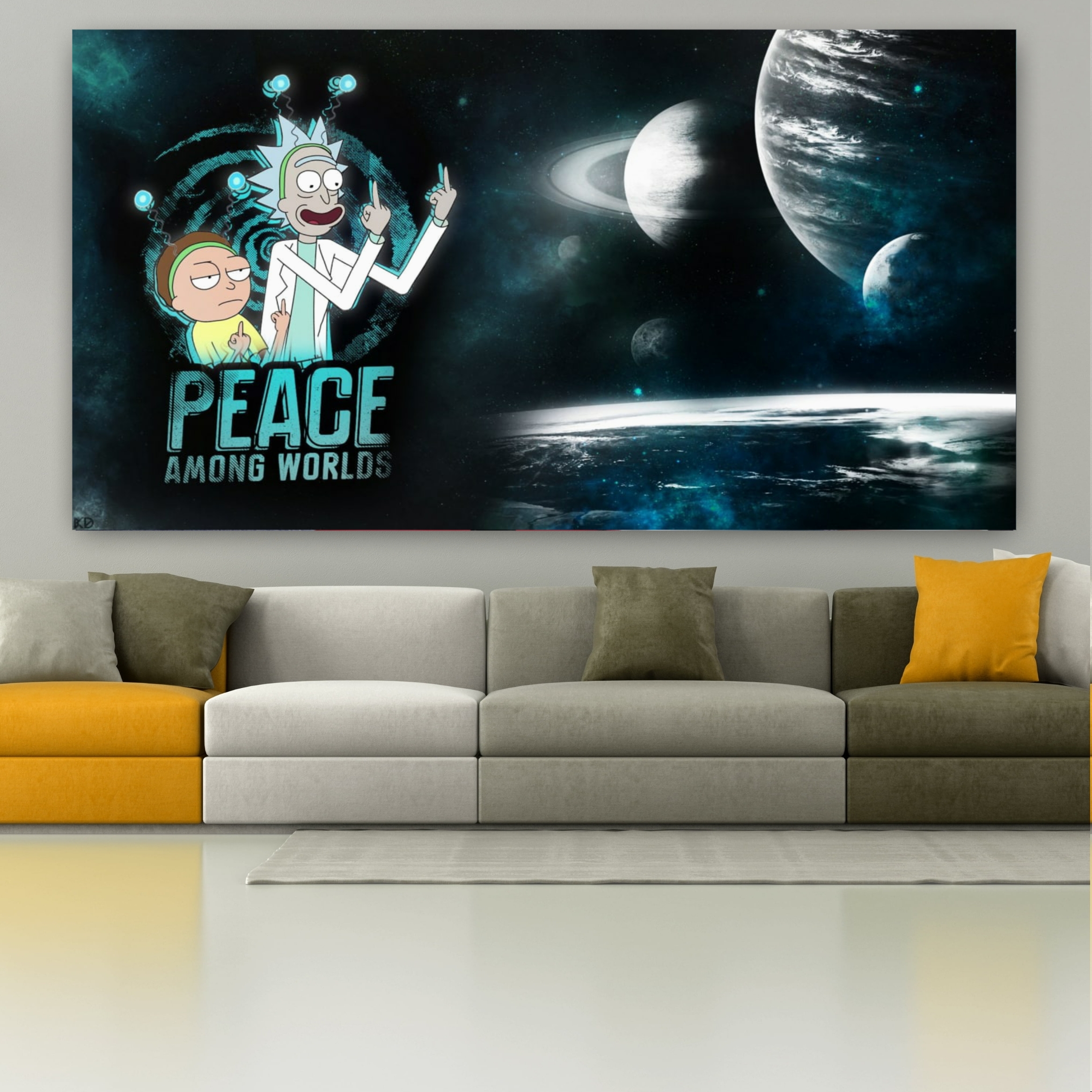 تابلو شاسی طرح ریک و مورتی مدل SDT1223