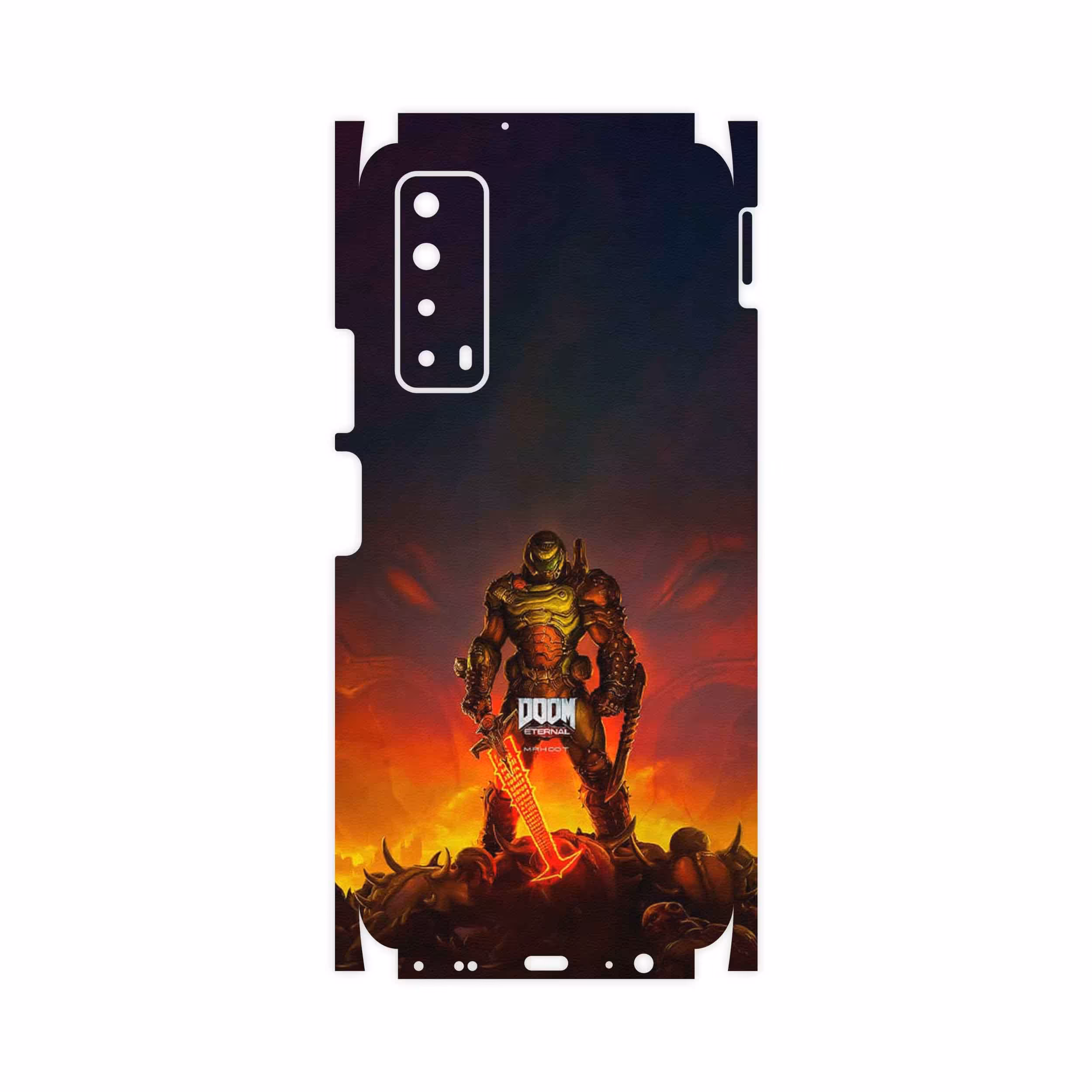 برچسب پوششی ماهوت مدل DOOM Game Series-FullSkin مناسب برای گوشی موبایل هوآوی Y7a