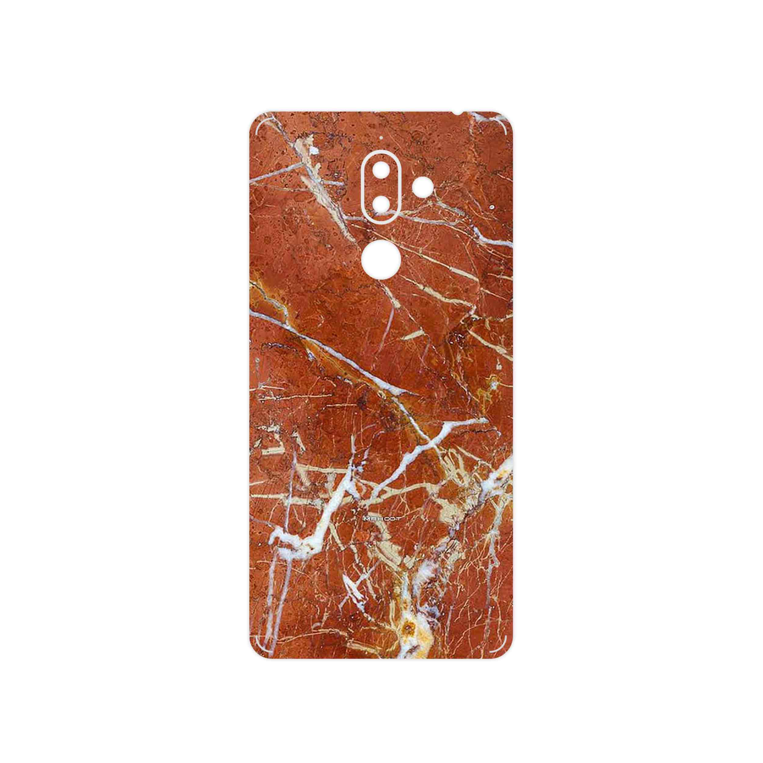 برچسب پوششی ماهوت مدل Red Marble مناسب برای گوشی موبایل نوکیا 7 Plus