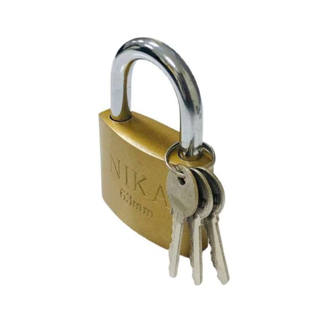 قفل آویزطلایی  نیکا 63میلیمتری