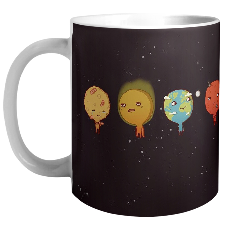 ماگ مدل سرامیکی دسته دار طرح سیارات