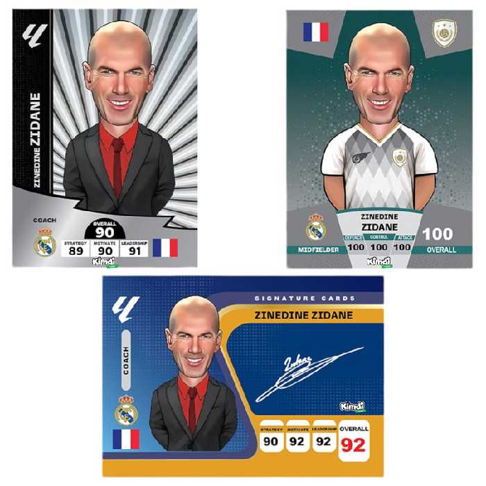 اسباب بازی شانسی مدل امضای زیدان و مربی زیدان 100 مجموعه 3 عددی