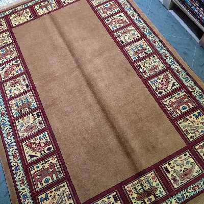 فرش دستبافت دو و نیم متری طرح کف ساده کد AA388