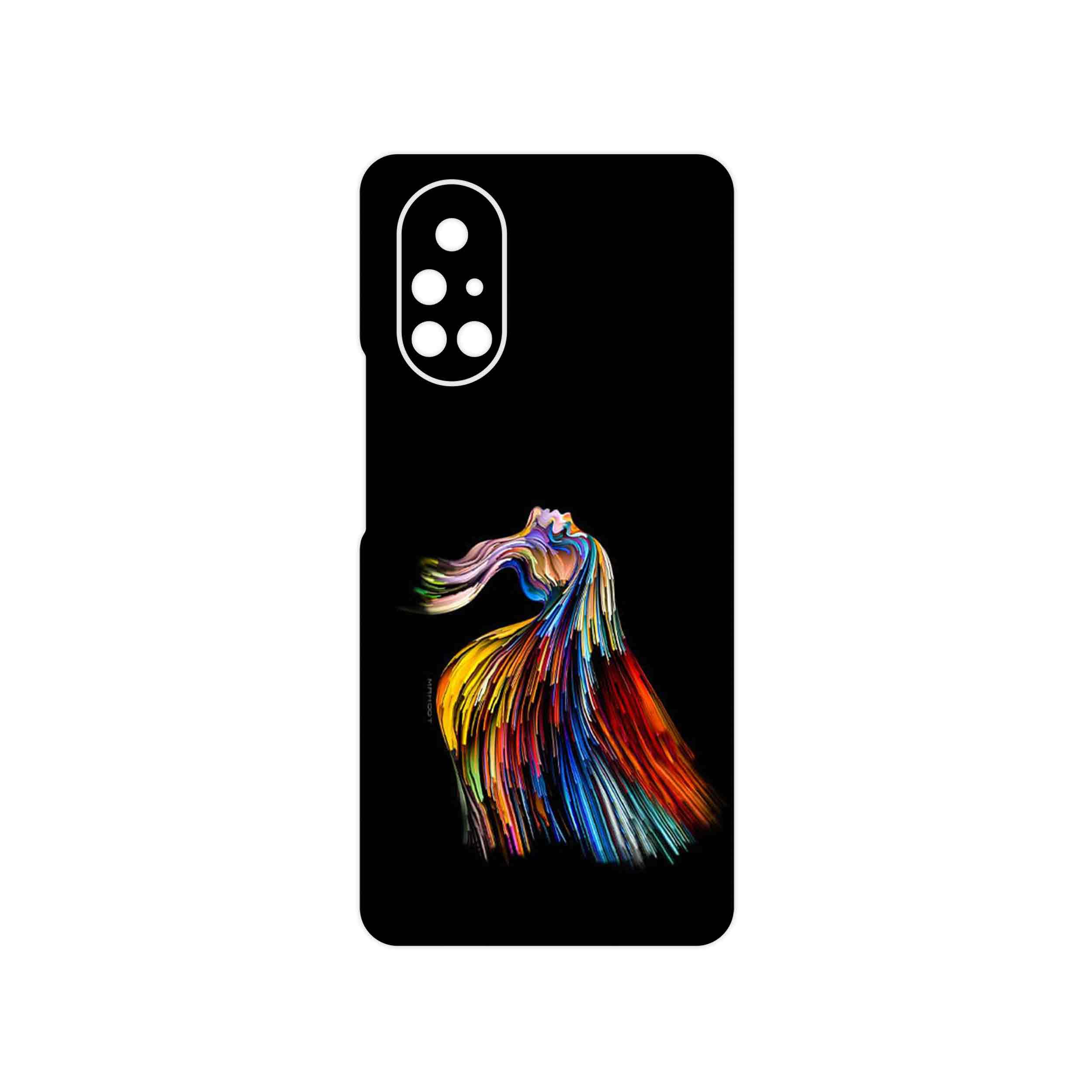 برچسب پوششی ماهوت مدل Rainbow Hair Digital Art مناسب برای گوشی موبایل هوآوی Nova 8