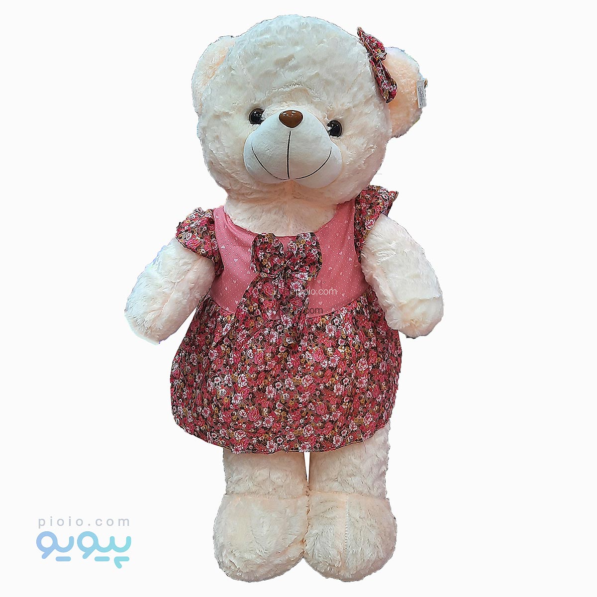 عروسک خرس لباس گلی مناسب برای ولنتاین