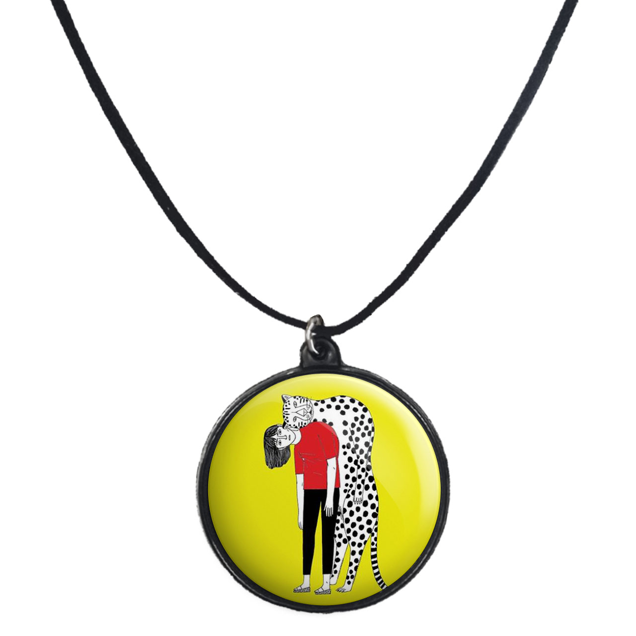 گردنبند پرمانه طرح دخترونه کد pmb.4821 مدل دو طرفه