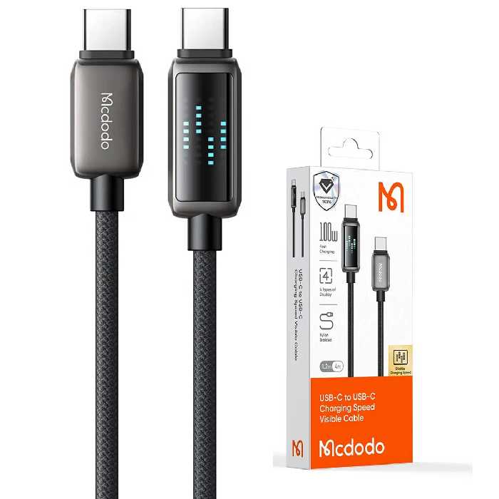 کابل سوپر فست شارژ تایپ سی به تایپ سی 100 وات 5 آمپر 1.2 متری مک دودو CA-425