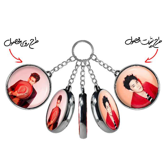 جاکلیدی خندالو طرح کانگ گین و شیوون گروه سوپر جونیور مدل دوطرفه کد 1216312168