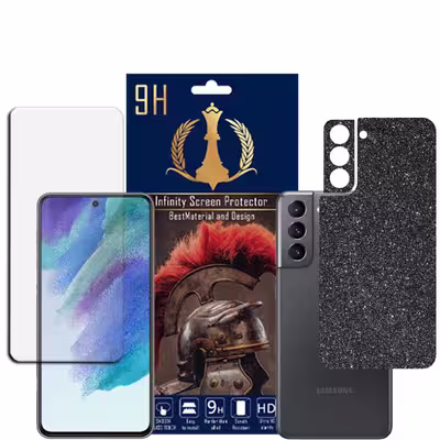 برچسب پوششی اینفینیتی مدل PRO MAX مناسب برای گوشی موبایل سامسونگ GALAXY S21 FE به همراه محافظ صفحه نمایش