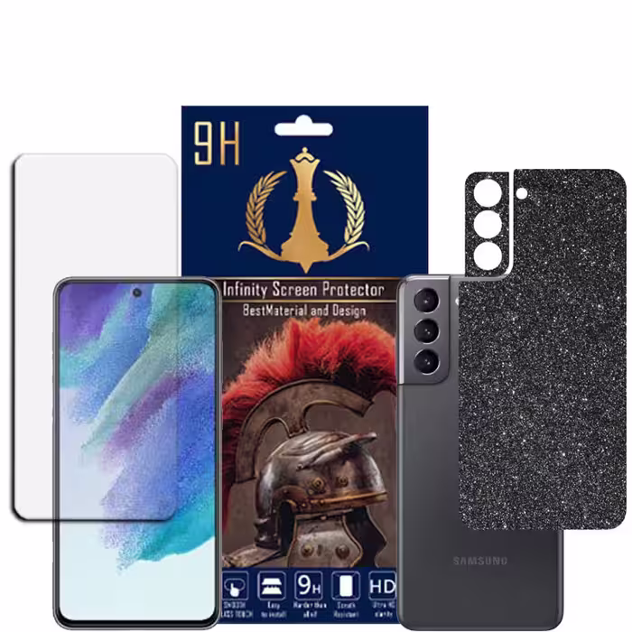برچسب پوششی اینفینیتی مدل PRO MAX مناسب برای گوشی موبایل سامسونگ GALAXY S21 FE به همراه محافظ صفحه نمایش