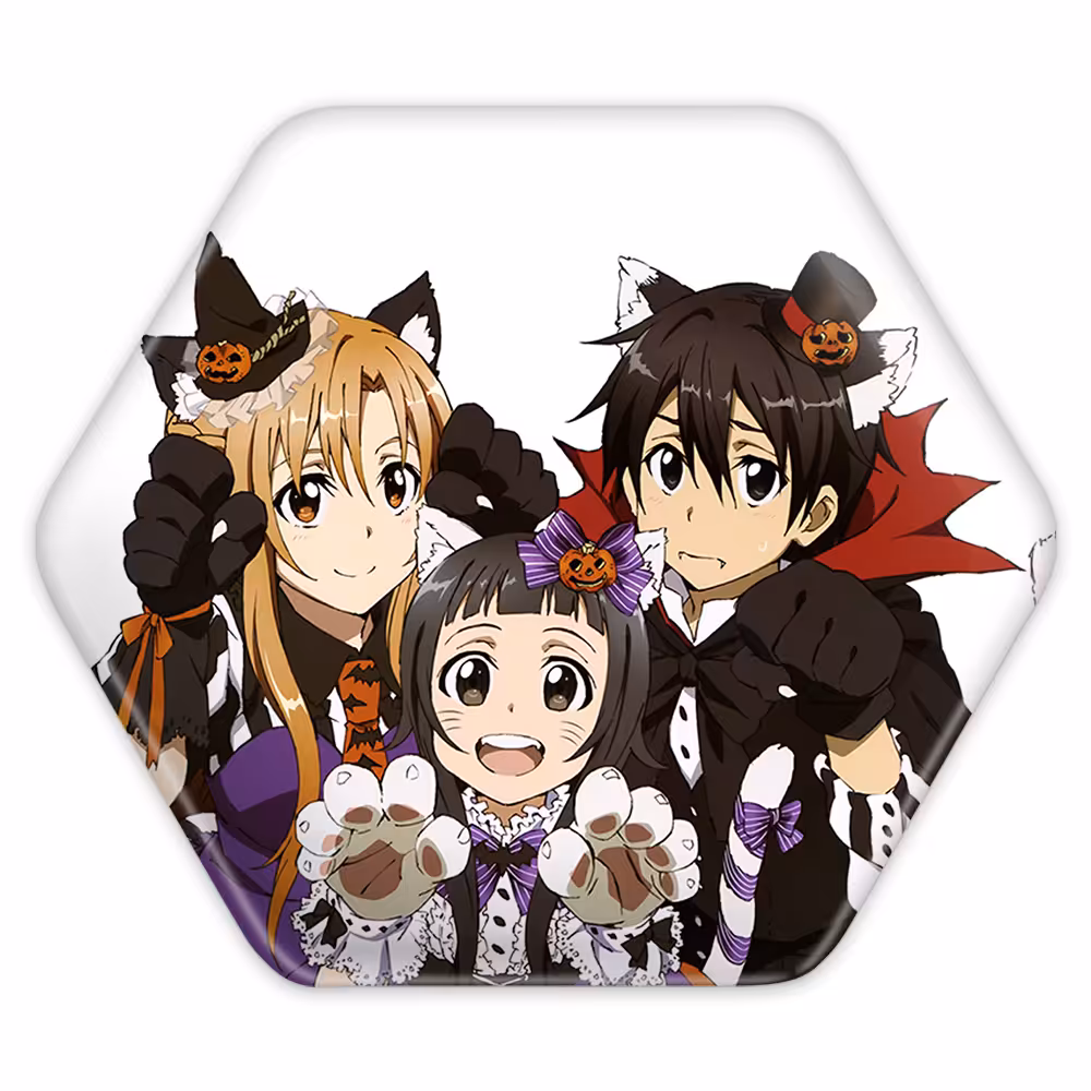 پیکسل خندالو طرح انیمه هنر شمشیر زنی مدل شش ضلعی کد 12075