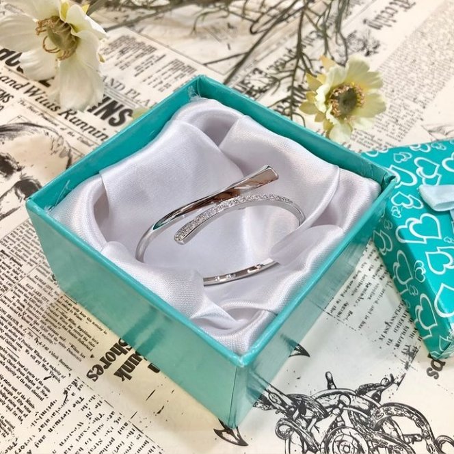 دستبند النگویی استیل زنانه دخترانه مارک ژوپینگ