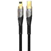 کابل شارژ سریع تایپ سی به لایتنینگ 27 وات یک متری طرح شفاف ایکس او NB-Q223A