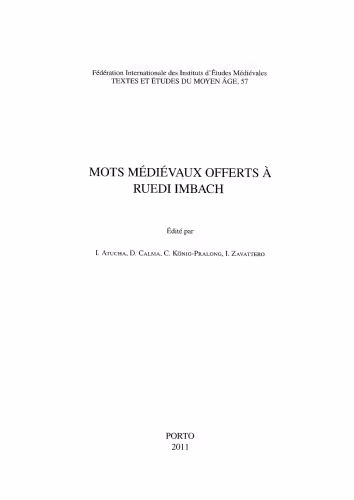 خرید و دانلود نسخه کامل کتاب Mots médiévaux offerts à Ruedi Imbach
