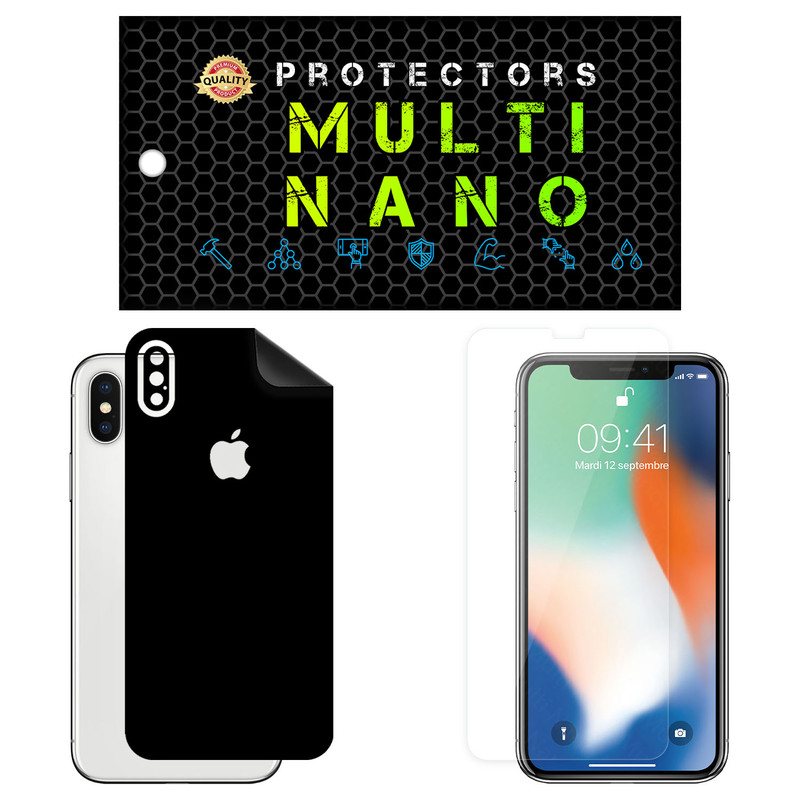محافظ صفحه نمایش مولتی نانو مدل X-SFM مناسب برای گوشی موبایل اپل iPhone X به همراه برچسب پوششی | کالا برتری