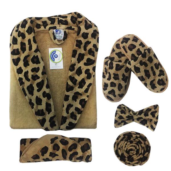 سرویس حوله پالتویی پودایران طرح جگوار سایز 115