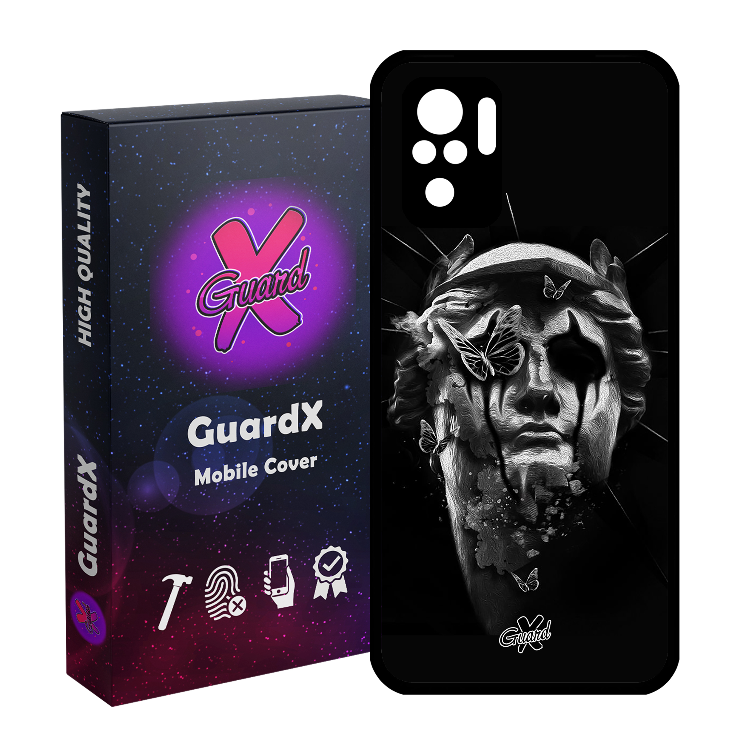 کاور گارد ایکس طرح مرد مدل Glass10278 مناسب برای گوشی موبایل شیائومی Redmi Note 10 4G / Note 10S