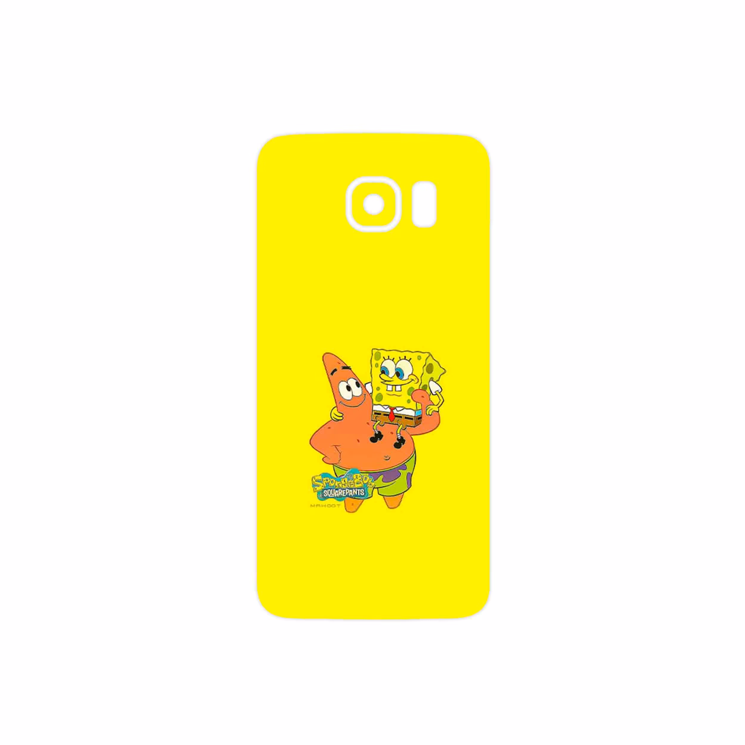 برچسب پوششی ماهوت مدل SpongeBob SquarePants مناسب برای گوشی موبایل سامسونگ Galaxy S6