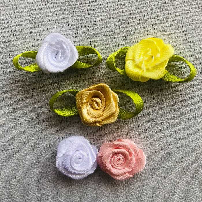 گل رز پارچه ای ریز بسته 100 عددی