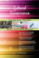 خرید و دانلود نسخه کامل کتاب Cultural Governance a Complete Guide - 2020 Edition - Pdf