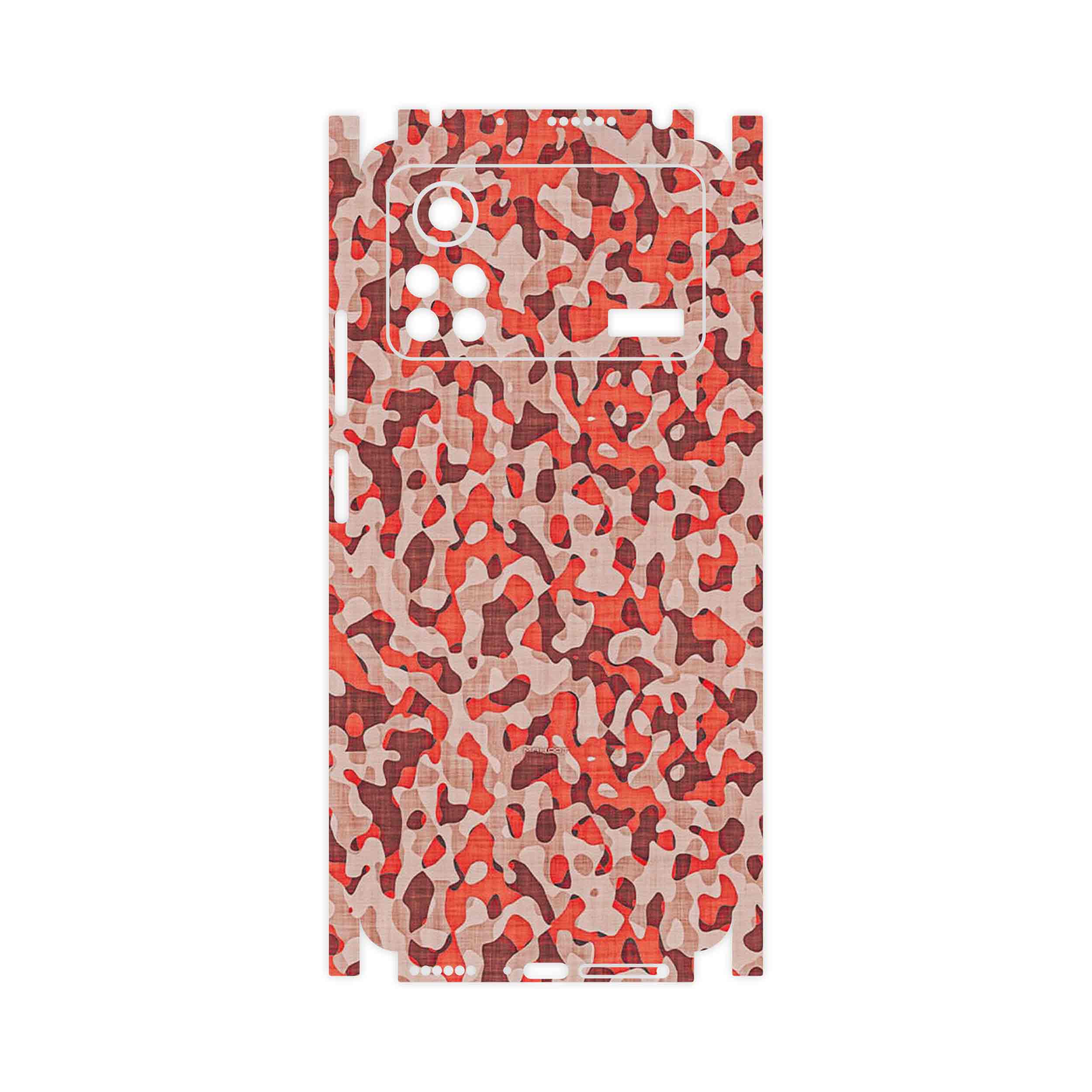 برچسب پوششی ماهوت مدل Red Infantry Army-FullSkin مناسب برای گوشی موبایل شیائومی Poco X4 Pro 5G