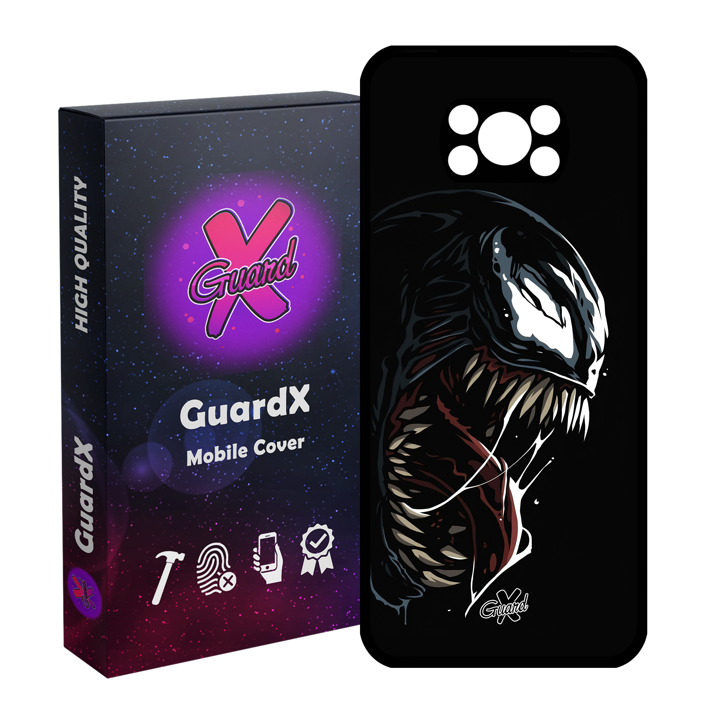 کاور گارد ایکس طرح ونوم مدل Glass10472 مناسب برای گوشی موبایل شیائومی Poco X3 NFC/Poco X3/Poco X3 Pro