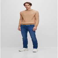 شلوار جین آبی مردانه لوگوی مارک معمولی نخی با تناسب 50501670 425 BOSS