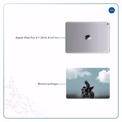 برچسب پوششی ماهوت مدل Motorcycling مناسب برای تبلت اپل iPad Pro 9.7 2016 A1673