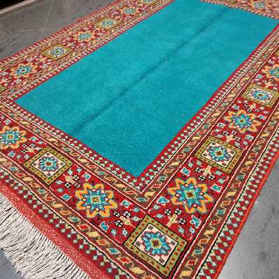 فرش دستبافت یک و نیم متری طرح زمینه ساده کد AA483