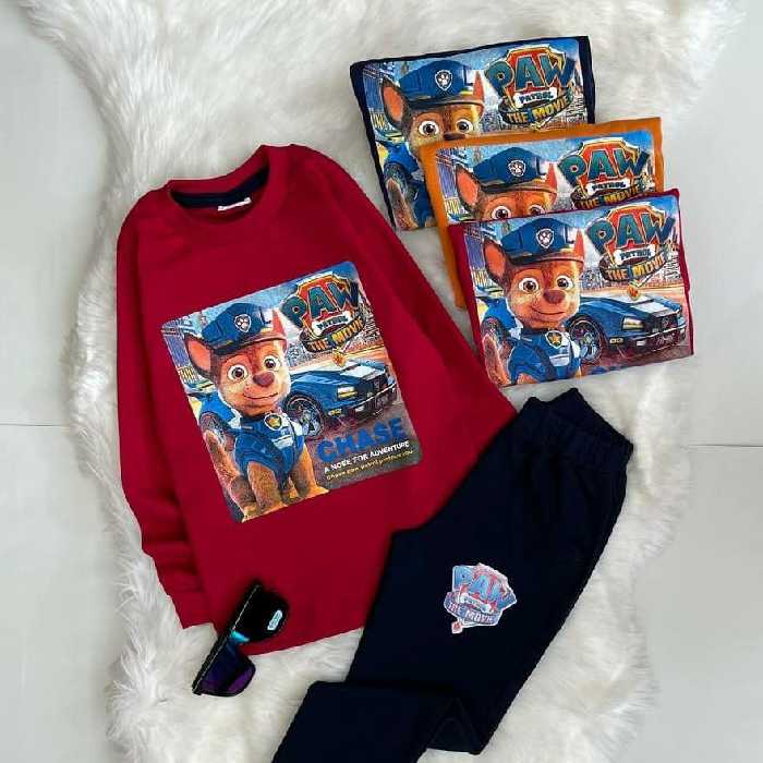 ست بلوز شلوار پسرونه جنس بلوز دو رو پنبه سوپر ، جنس شلوار دورس پنبه پشت پنبه کیفیت عالی 