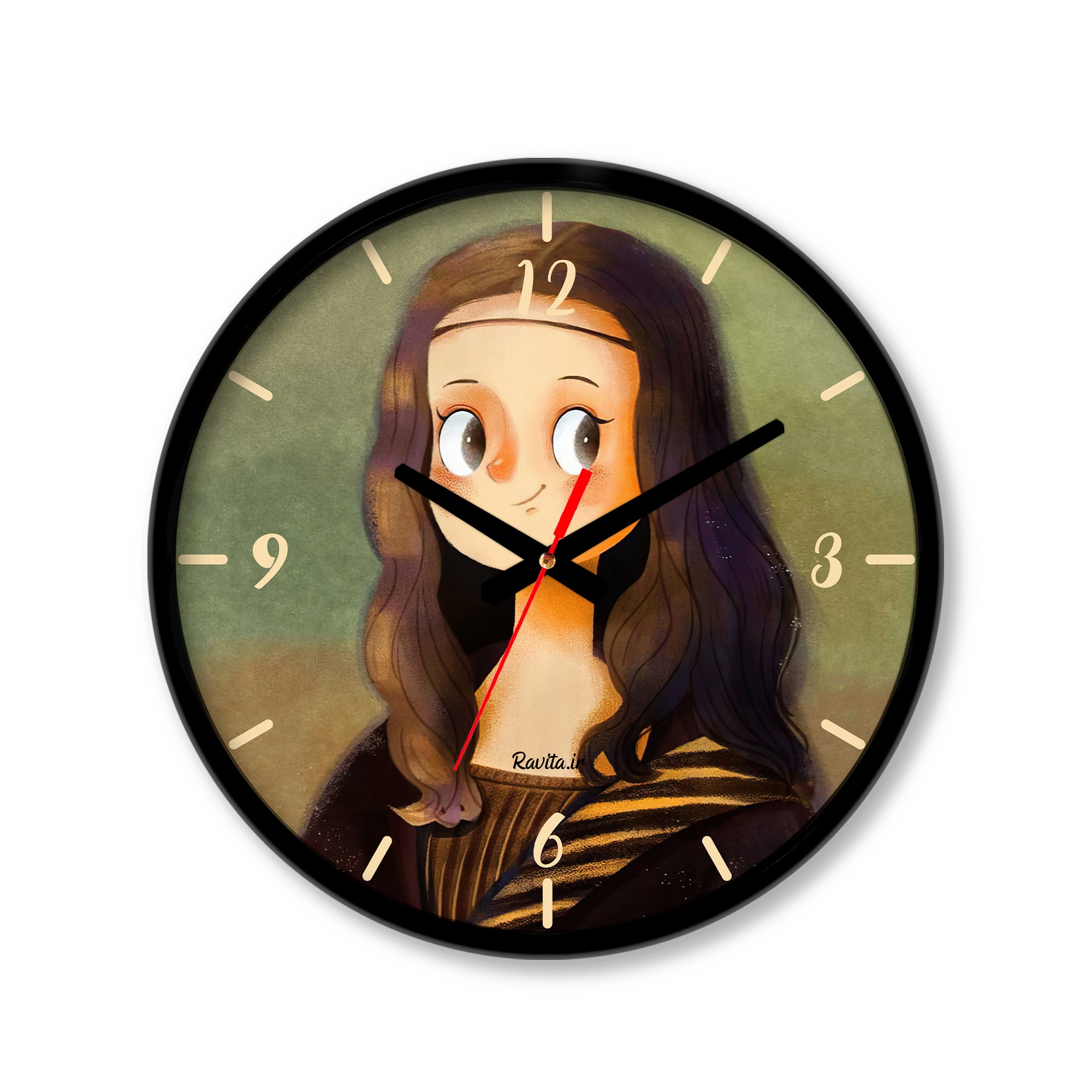 ساعت‌ دیواری رومیزی راویتا طرح مونا لیزا کد 3529