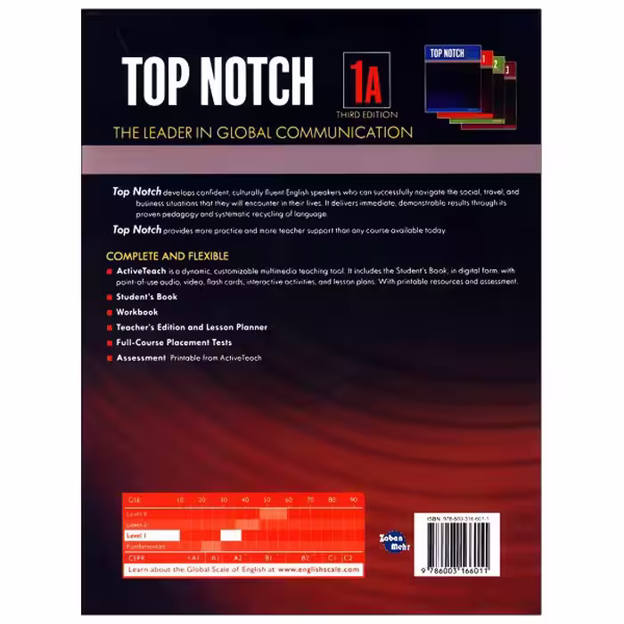 کتاب top notch 1a اثر JOAN SASLOW &amp; ALLEN ASCHER انتشارات زبان مهر