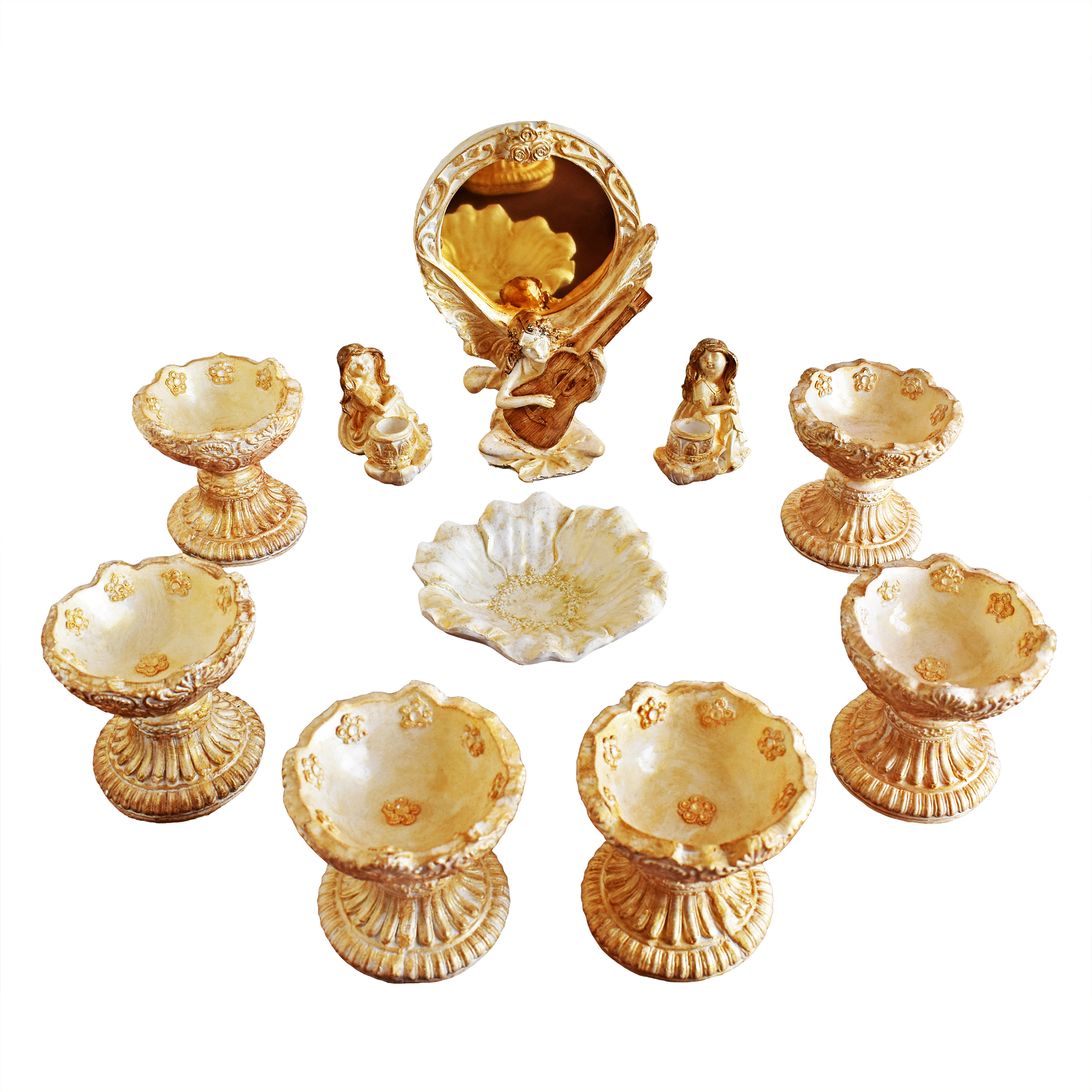 مجموعه ظروف هفت سین 10 پارچه مدل پردیس