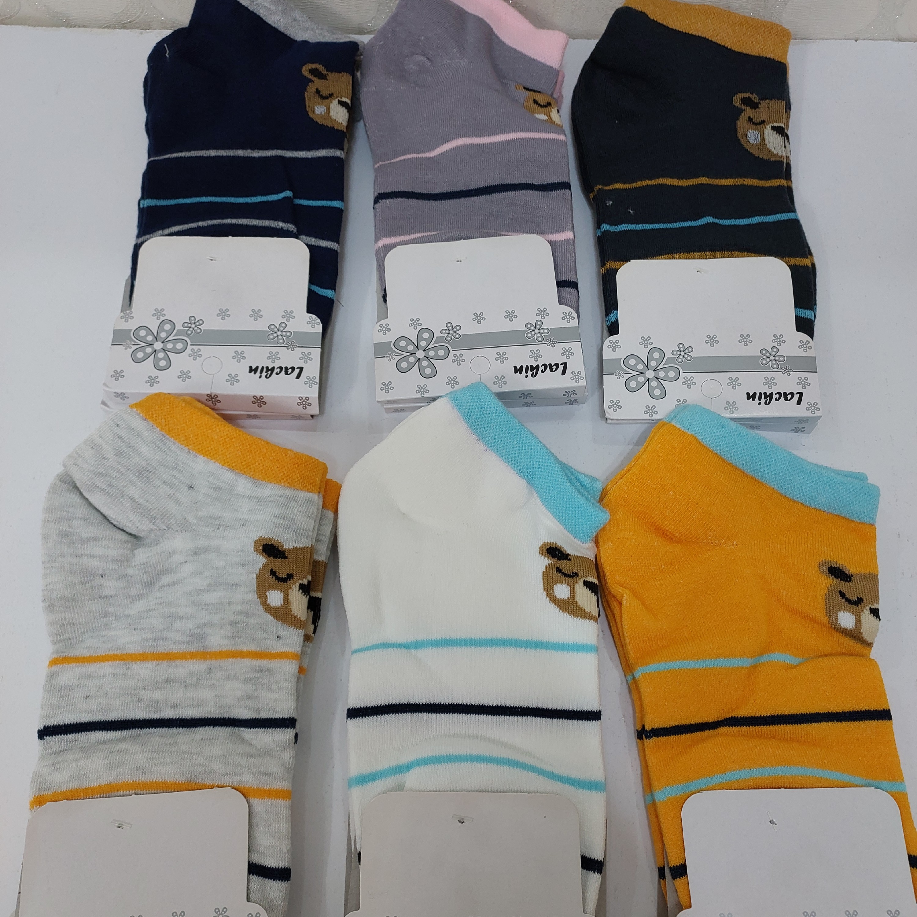 جوراب  خرسی مچی لاچین اسپورت تابستونی نرم وسبک وراحت رنگارنگ وطرح دار