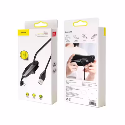 	کابل تبدیل USB به لایتنینگ باسئوس مدل CALXA-A01 طول 1.2 متر