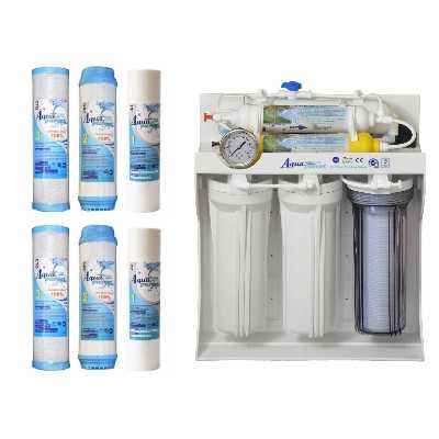 دستگاه تصفیه کننده آب آکوا پیورست مدل RO- F 706 به همراه فیلتر تصفیه آب مجموعه 6 عددی