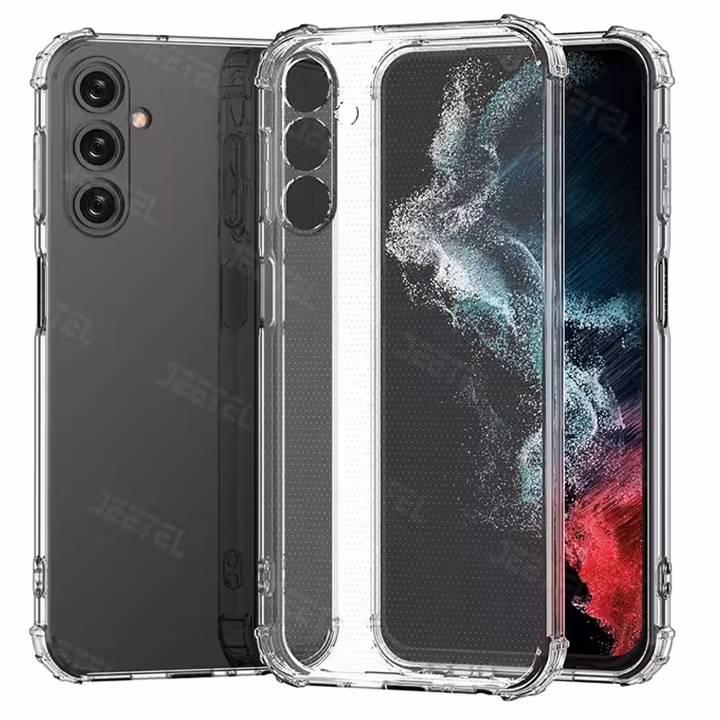 گارد شفاف ایربگ دار برای گوشی Samsung Galaxy A05S مدل ژله ای محافظ لنزدار