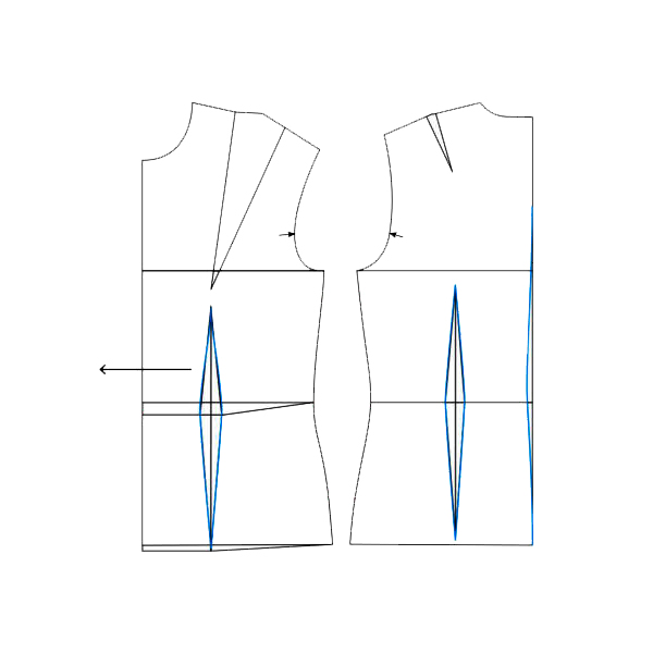 الگو بالاتنه و آستین زنانه متد ABM سایز 50