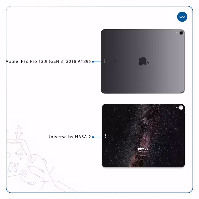 برچسب پوششی ماهوت مدل Universe-by-NASA-2 مناسب برای تبلت اپل iPad Pro 12.9 (GEN 3) 2018 A1895