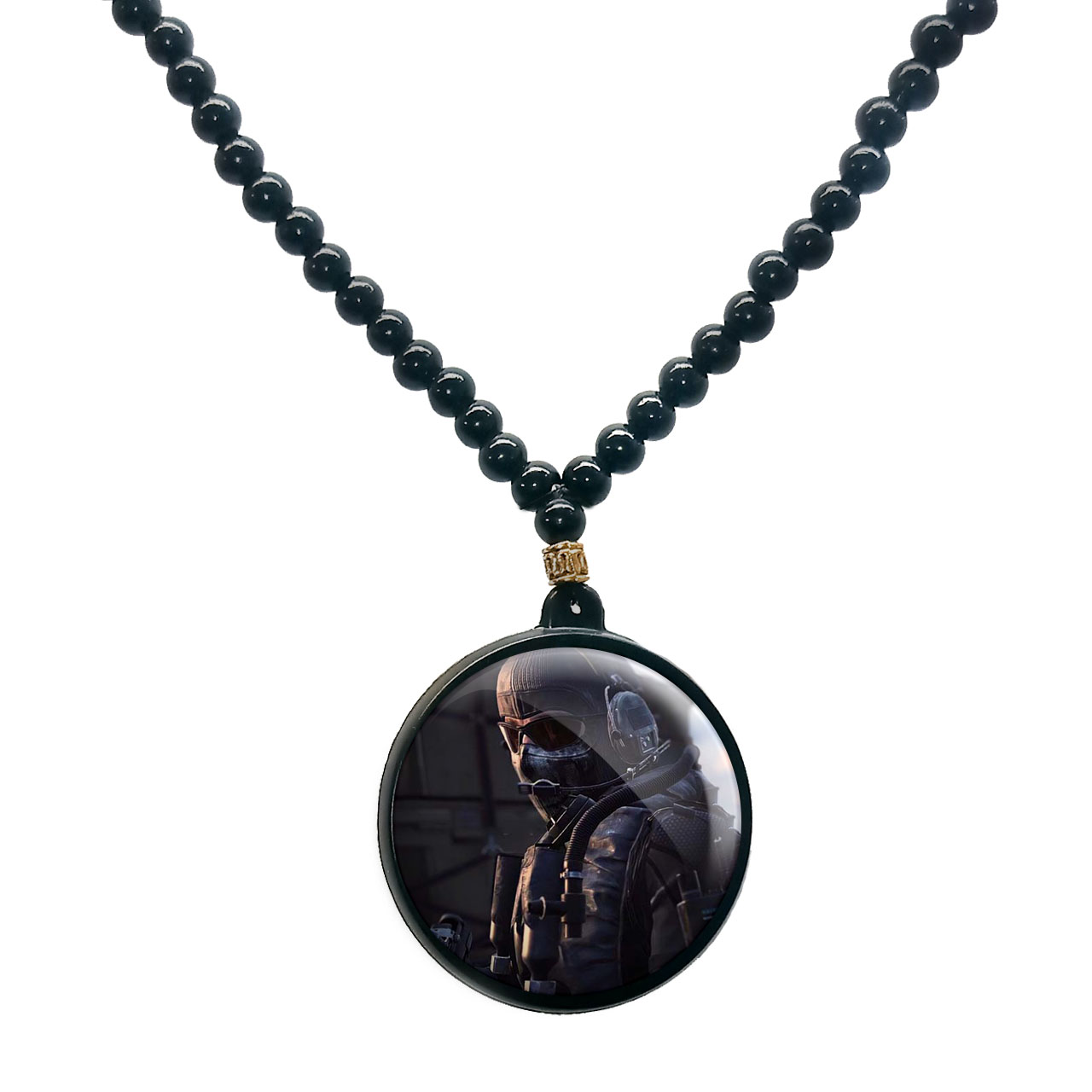 گردنبند پرمانه طرح call of duty کد pmd.7653 مدل دو طرفه