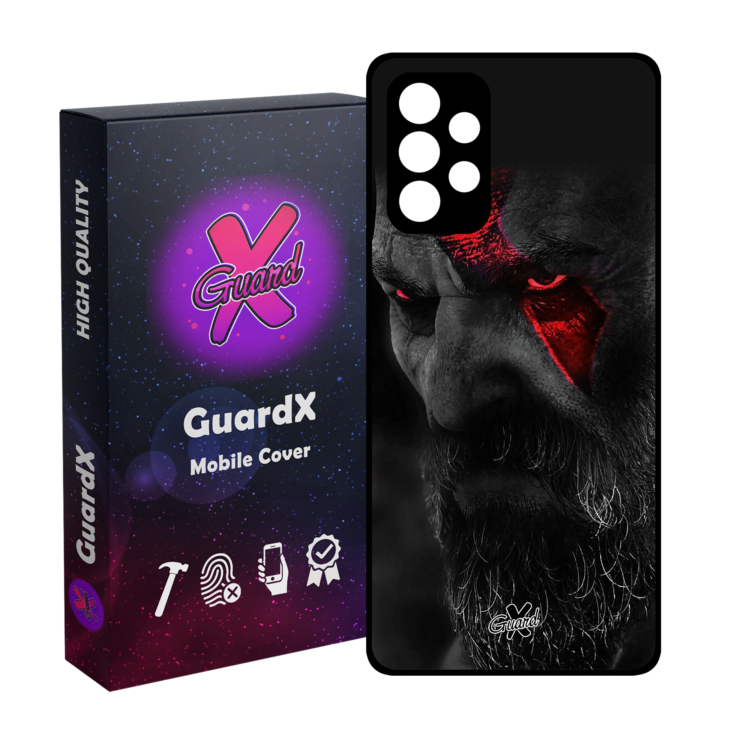کاور گارد ایکس طرح God of War مدل Glass10349 مناسب برای گوشی موبایل سامسونگ Galaxy A52