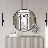 آینه گرد فلزی الف طرح ظریف قطر F-70