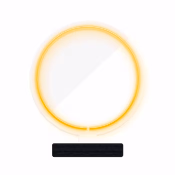 چراغ رومیزی ریموت دار مدل CIRCLE-GL_YL-GLASS