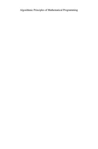 خرید و دانلود نسخه کامل کتاب Algorithmic Principles of Mathematical Programming