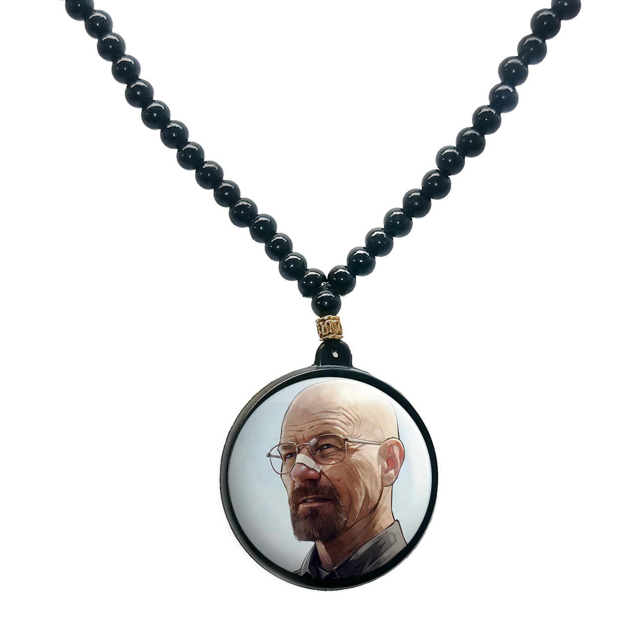 گردنبند پرمانه طرح بریکینگ بد کد pmd.7564 مدل دو طرفه