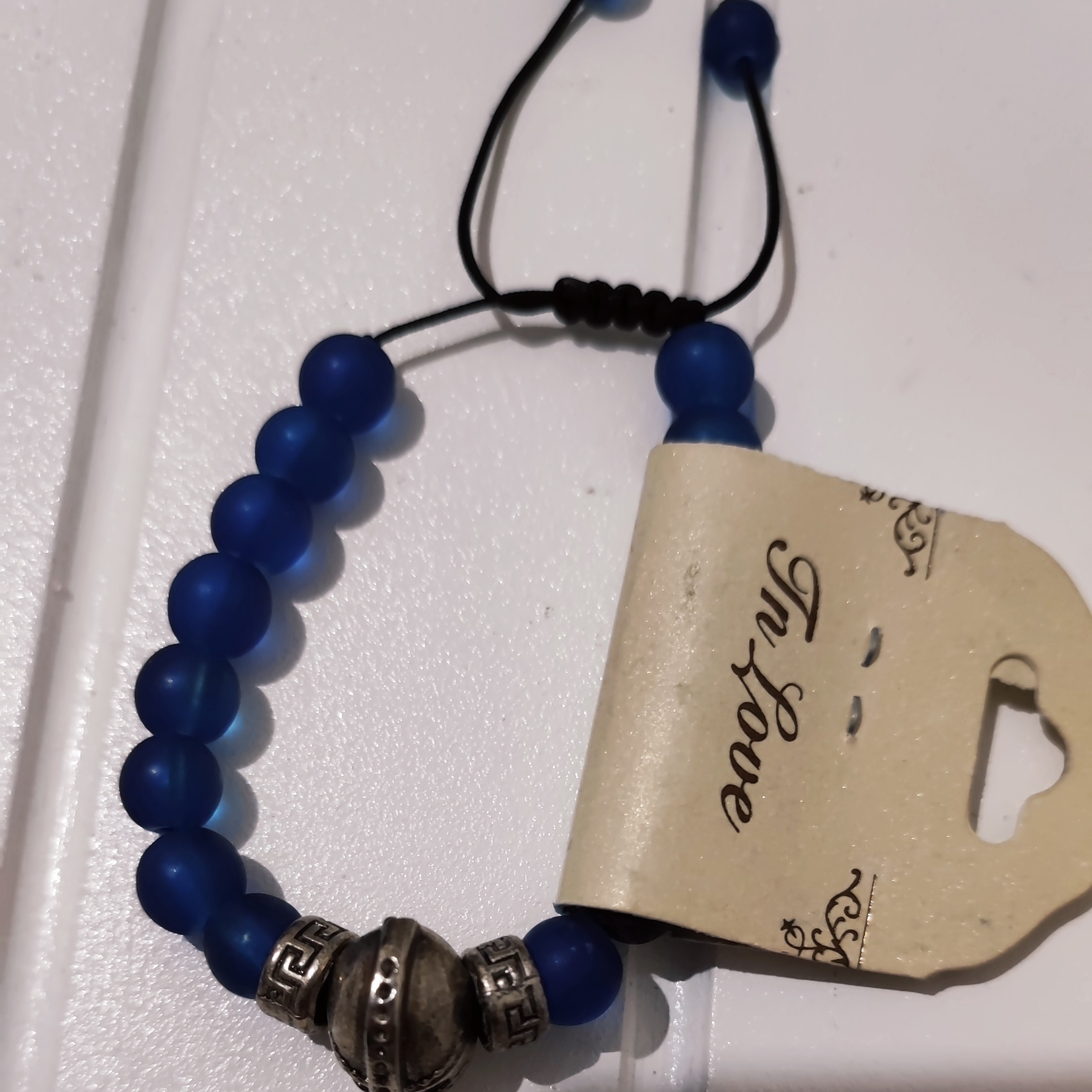 دستبند سنگ اونیکس میانه استیل شیک وشکیل وزیبا